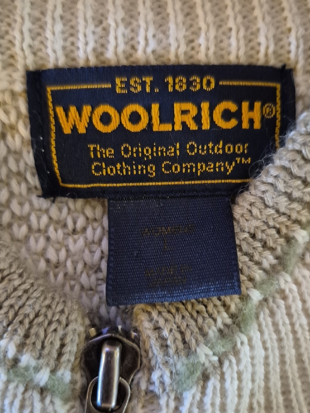 Woolrich Womens Floral Knit Full Zip Sweater Vest. Sz.L.(#2013D) vintage 90's. - Picture 6 of 16